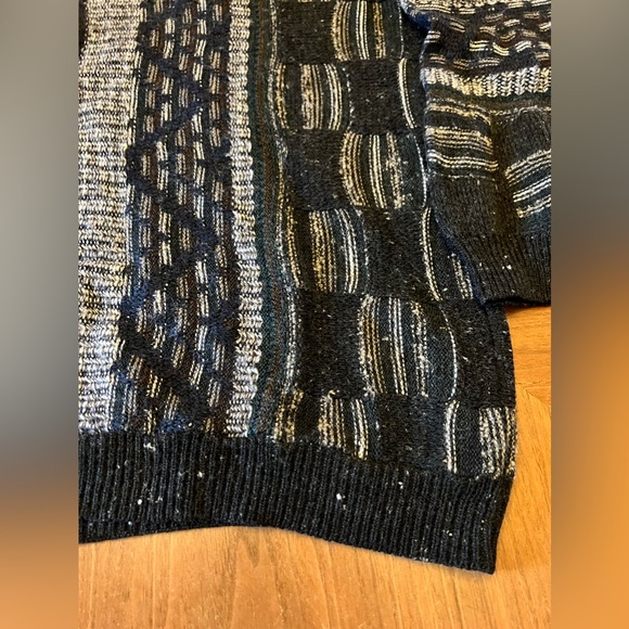 Vintage Grafico Italia Men's Textured Abstract Sweater Large Italy - Picture 6 of 8